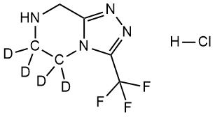 3-(Trifluoromethyl)-5,6,7,8-tetrahydro-[1,2,4]triazolo[4,3-a]pyrazine-d4 .HCl(5,5,6,6-d4)