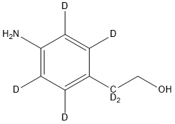 4-Aminophenethyl-d6 alcohol (4-aminophenyl-2,3,5,6-d4, 2-hydroxyethyl-1,1-d2)