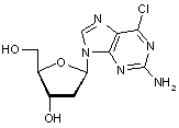 2-Amino-6-chloro-9-(2-deoxy-β-D-ribofuranosyl)purine