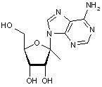 6-Amino-9-(1-deoxy-β-D-psicofuranosyl)purine