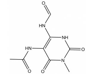 5-Acetylamino-6-formylamino-3-methyluracil