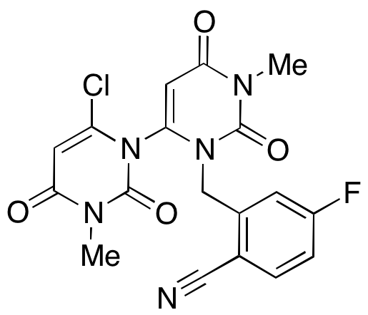 2-((6-Chloro-1,3-dimethyl-2,2,4,6-tetraoxo-1,3,4,6-tetrahydro-2H-[1,4-bipyrimidin]-3(2H)-yl)methyl)-4-fluorobenzonitrile