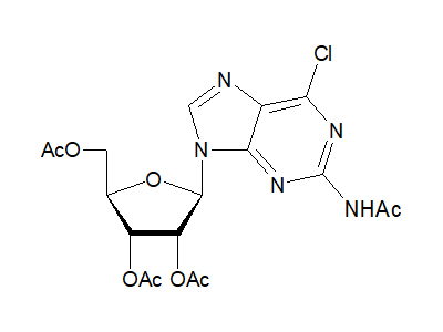 2-Acetamido-6-chloro-9-(2,3,5-tri-O-acetyl-β-D-ribofuranosyl)purine