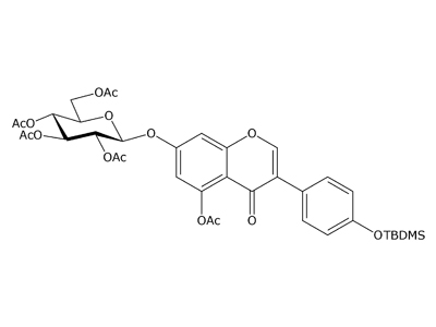 2'',3'',4'',5,6''-Penta-O-acetyl-4'-O-tert-butyldimethylsilyl-genistin