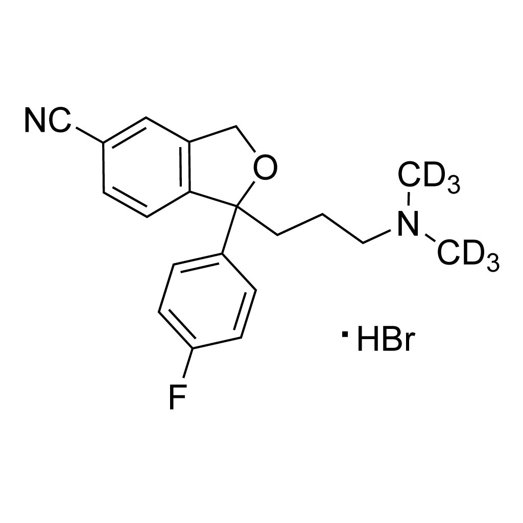 Citalopram hydrobromide (D₆, 98%) 100 µg/mL in methanol (As free base)