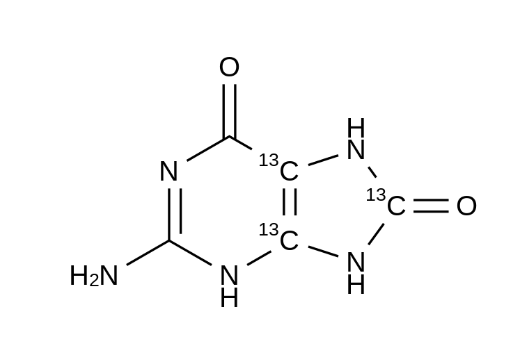 2-Amino-6,8-dihydroxypurine-13C3 HCl