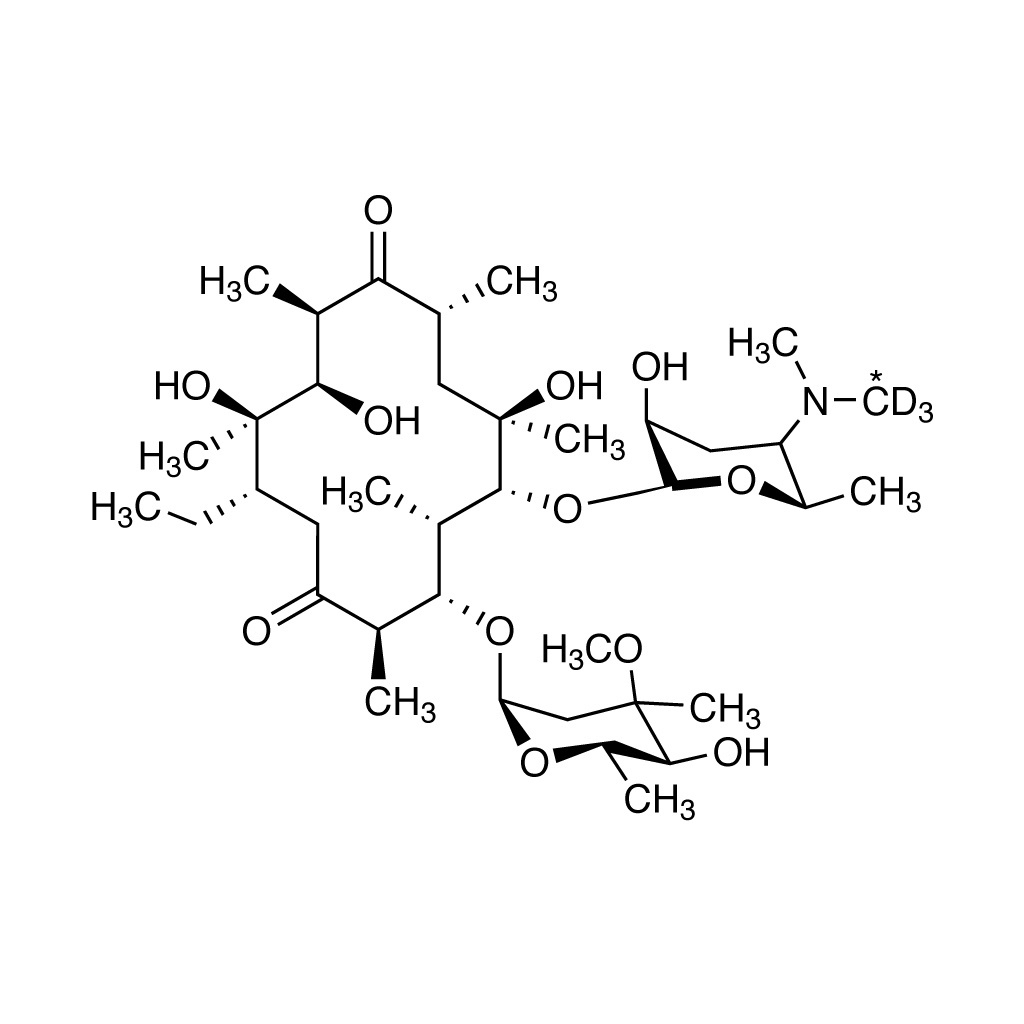 Erythromycin (N-methyl-¹³C, 99%, D₃, 98%) 100 µg/mL in MTBE CP 97%