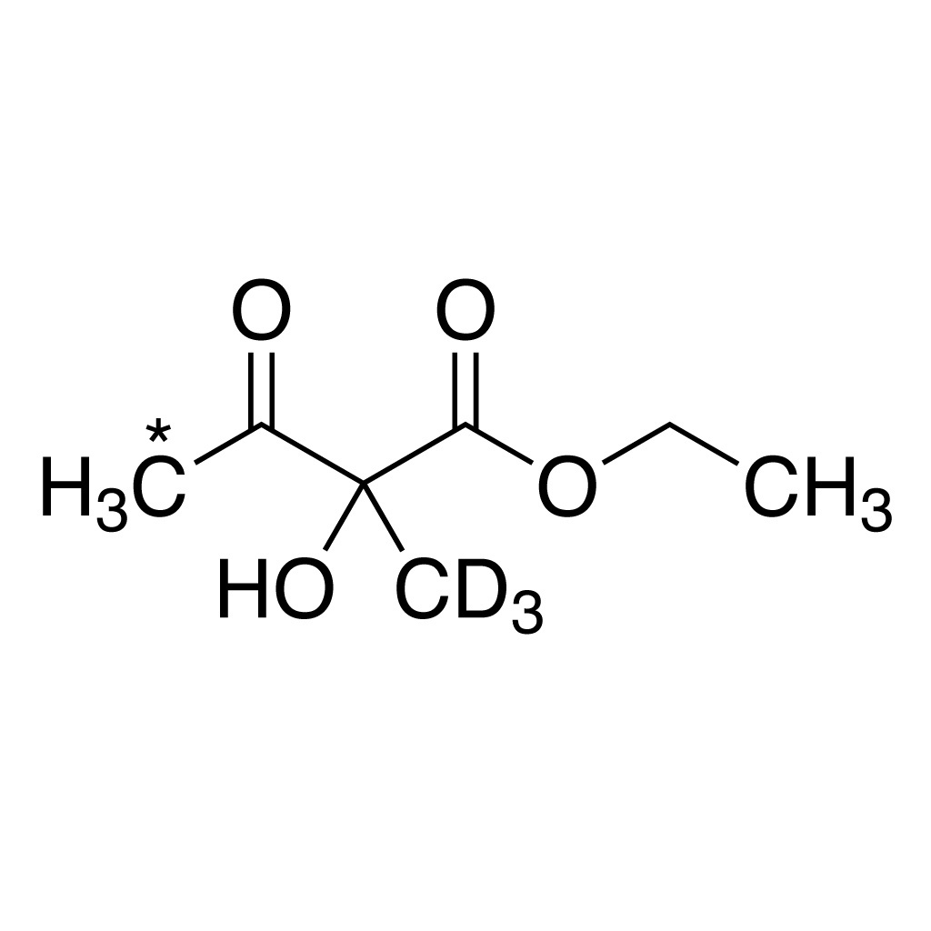 Ethyl 2-hydroxy-2-methyl-3-oxobutanoate (4-¹³C, 99%; 2-methyl-D₃, 98%) (proR precursor)