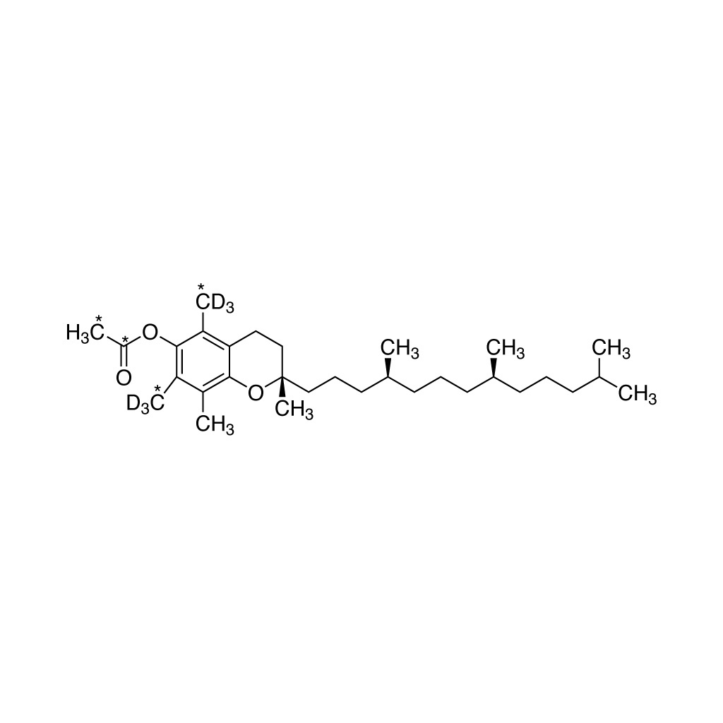 Vitamin E acetate (dimethyl-¹³C₂,acetyl-¹³C₂, 99%; dimethyl-D₆, 98%) 100 µg/mL in methanol