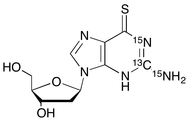 2-Deoxy-6-thio guanosine-13C,15N2