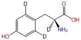 L-4-Hydroxyphenyl-2,6-d2-alanine-2-d1
