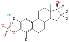 Sodium 17β-Estradiol-2,4,16,16-d4 3-Sulfate (stabilized with TRIS, 50% w/w)