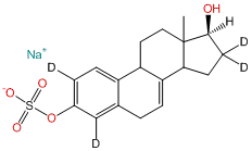 Sodium 17β-Dihydroequilin-2,4,16,16-d4 3-Sulfate (stabilized with TRIS, 50% w/w)