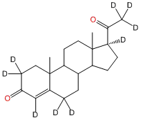 Progesterone-2,2,4,6,6,17α,21,21,21-d9