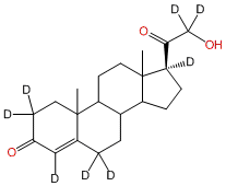 4-Pregnen-21-ol-3,20-dione-2,2,4,6,6,17α,21,21-d8