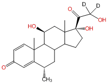 1,4-Pregnadien-6α-methyl-11β,17α,21-triol-3,20-dione-21,21-d2
