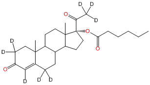4-Pregnen-17α-ol-3,20-dione-2,2,4,6,6,21,21,21-d8 Hexanoate