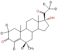 4-Pregnen-6α-methyl-17α-ol-3,20-dione-2,2,4,6,21,21,21-d7