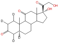 5α-Pregnan-17α,21-diol-3,11,20-trione-1,2,4,5-d4