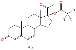 4,6-Pregnadien-6-methyl-17α-ol-3,20-dione Acetate-d3