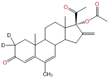 4,6-Pregnadien-6-methyl-16-methylene-17α-ol-3,20-dione-2,2-d2 Acetate