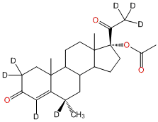 4-Pregnen-6α-methyl-17α-ol-3,20-dione-2,2,4,6,21,21,21-d7 Acetate