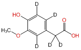 (4-Hydroxy-3-methoxyphenyl-2,5,6-d3)acetic-2,2-d2 Acid