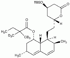 6(R)-[2-(8(S)-(2,2-Dimethyl-d6-butyryl)oxy]-2(S),6(R)-dimethyl-1,2,6,7,8,8a(R)-hexahydro-1(S)-naphthyl]ethyl-4(R)-(t-butyl-dimethylsilyl)oxy-3,4,5,6-tetrahydro-2H-pyran-2-one