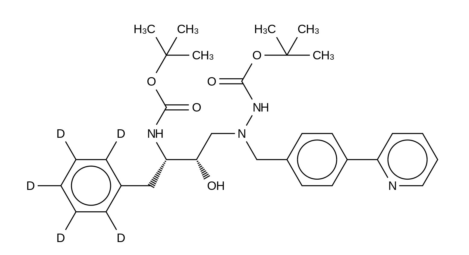 Des-N-(methoxycarbonyl)-L-tert-leucine Bis-Boc Atazanavir-d5