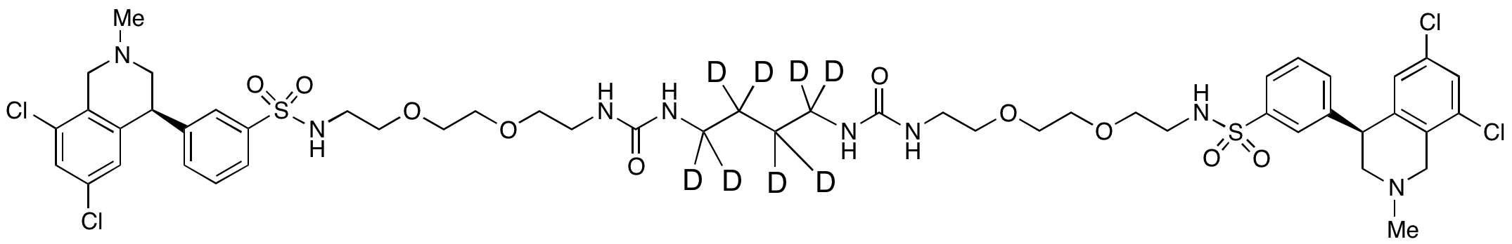 17-[[[3-[(4S)-6,8-Dichloro-1,2,3,4-tetrahydro-2-methyl-4-isoquinolinyl]phenyl]sulfonyl]amino]-N-[2-[2-[2-[[[3-[(4S)-6,8-dichloro-1,2,3,4-tetrahydro-2-methyl-4-isoquinolinyl]phenyl]sulfonyl]amino]ethoxy]ethoxy]ethyl]-8-oxo-12,15-dioxa-2,7,9-triazaheptadecanamide-d8