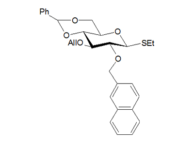 Ethyl 3-O-allyl-4,6-O-benzylidene-2-O-naphthylmethyl-1-thio-β-D-glucopyranoside