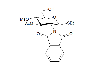 Ethyl 3-O-acetyl-2-deoxy-4-O-mesyl-2-phthalimido-1-thio-β-D-glucopyranose