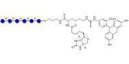 Isomaltohexaose DP6 linked to biotin and fluorescein (Linker-BT-FLUO A)