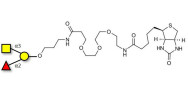 Blood group A antigen triose linked to biotin (Linker-BT C)