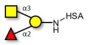 Blood group A antigen triose grafted on HSA