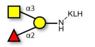 Blood group A antigen triose grafted on KLH