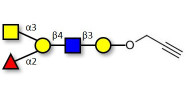 Blood group A antigen pentaose type 2 with terminal alkyne (Linker-CΞCH B)