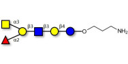 Blood group A antigen hexaose type 1 with free terminal amine (Linker-NH2 A)