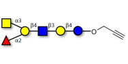 Blood group A antigen hexaose type 2 with terminal alkyne (Linker-CΞCH B)