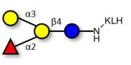 Blood group B antigen tetraose type 5 grafted on KLH