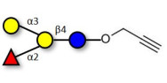 Blood group B antigen tetraose type 5 with terminal alkyne (Linker-CΞCH B)
