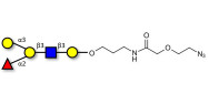 Blood group B antigen pentaose type 1 with terminal azide (Linker-N3 B)