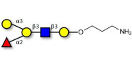 Blood group B antigen pentaose type 1 with free terminal amine (Linker-NH2 A)