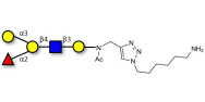 Blood group B antigen pentaose type 2 with free terminal amine (Linker-NH2 D)