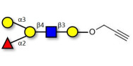 Blood group B antigen pentaose type 2 with terminal alkyne (Linker-CΞCH B)
