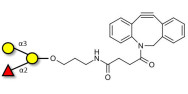 Blood group B antigen triose with DBCO (Linker-DBCO A)