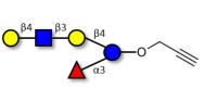 Lacto-N-neofucopentaose V (LNnFP-V) with terminal alkyne (Linker-CΞCH B)