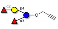 Difucosyllactose (DFL) / Lactodifucotetraose with terminal alkyne (Linker-CΞCH B)