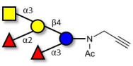 Blood group A pentaose with terminal alkyne (Linker-CΞCH A)