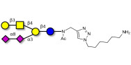 GD1b Ganglioside oligosaccharide with free terminal amine (Linker-NH2 D)